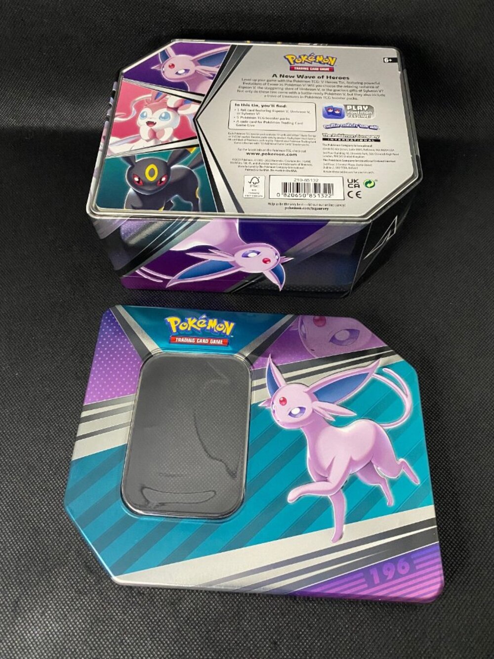 Empty Espeon Pokemon V Heroes Tin Storage Container